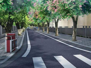 投入使用的混凝土路壓條